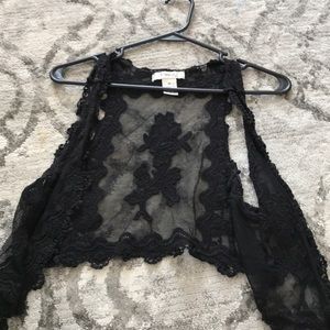 Black see through cover up